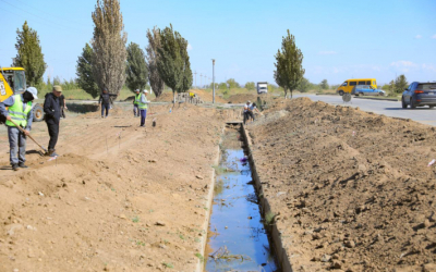 Водоотводные каналы строят в Актобе