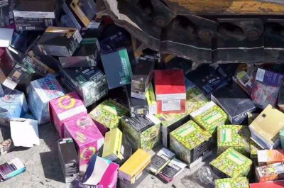В Павлодаре уничтожили рекордную партию вейпов и нелегальных сигарет на 1,6 млрд тенге